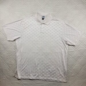 Kilburne & Finch white 100% Rayon polo shirt size 3XLT